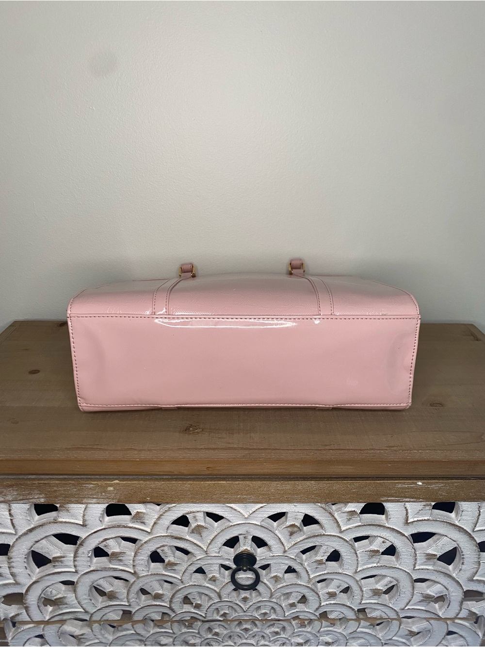 Juicy Couture Pink Patent Bow Purse/Tote Bag - Picture 7 of 10